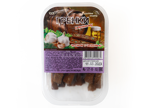 Сурские гренки Чеснок с зеленью (100 гр) в Кисловодске