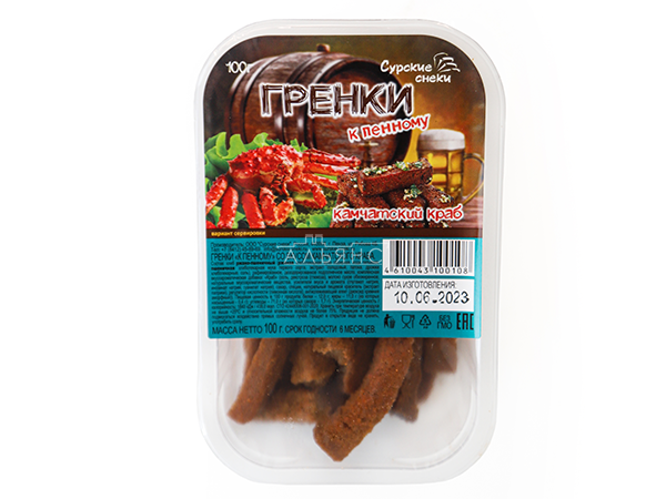 Сурские гренки Камчатский краб (100 гр) в Кисловодске