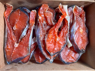 Сурские гренки с Аджикой (100 гр): Стейк дикого лосося 